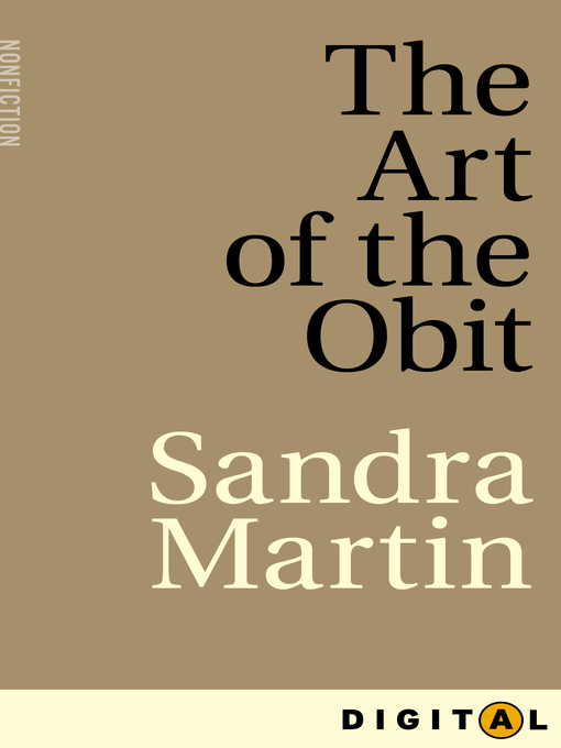 Title details for The Art of the Obit by Sandra Martin - Available